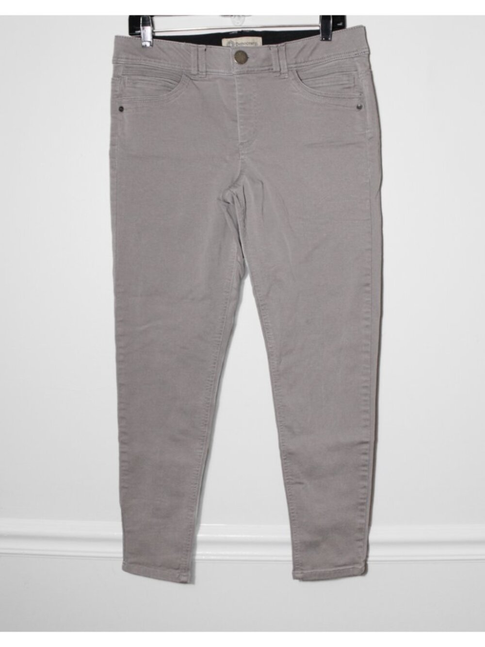 Democracy Ab Technology Gray Pants Skinny Ankle Soft Stretch Size 10